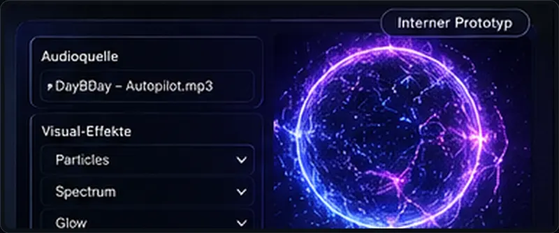 Konzeptvisualisierung des Music Visualizers